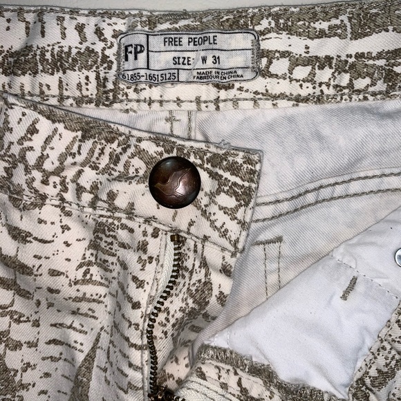 Free people printed skinny ankle zip pants - Picture 6 of 8